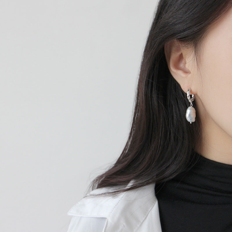 Irregular Shell Pearl  Earrings