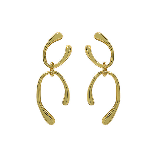 Modern Double U Shape Earrings